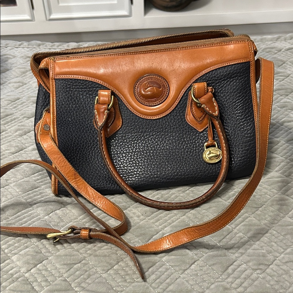 Dooney & Bourke Black and Brown Satchel